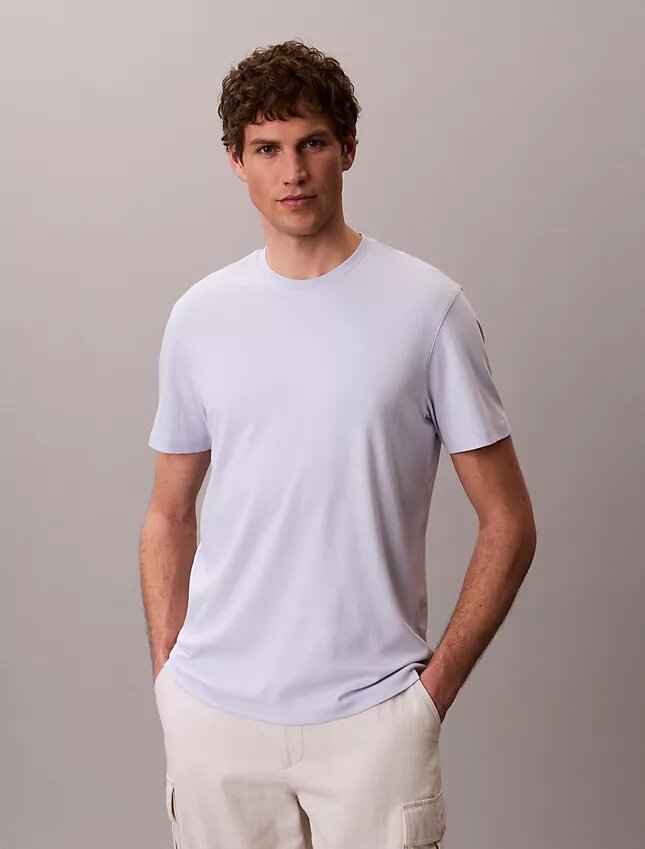 Camiseta de cuello redondo de algodón Supima Camiseta de cuello redondo de algodón Supima