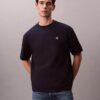Camiseta de cuello redondo holgada con logotipo de archivo