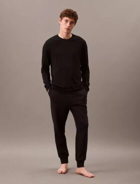 Camiseta de dormir CK Black Slim de cuello redondo Camiseta de dormir CK Black Slim de cuello redondo