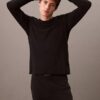 Camiseta de dormir CK Black Slim de cuello redondo Camiseta de dormir CK Black Slim de cuello redondo