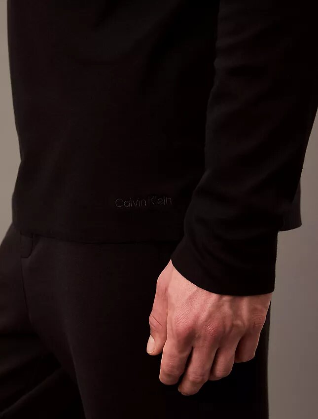 Camiseta de dormir CK Black Slim de cuello redondo Camiseta de dormir CK Black Slim de cuello redondo