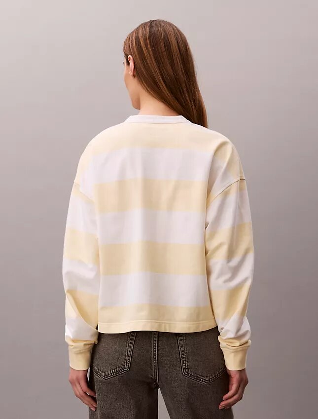 Camiseta Henley con rayas universitarias Camiseta Henley con rayas universitarias