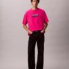 Camiseta holgada con gráfico de logotipo en bloque Camiseta holgada con gráfico de logotipo en bloque