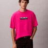 Camiseta holgada con gráfico de logotipo en bloque Camiseta holgada con gráfico de logotipo en bloque