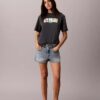 Camiseta holgada con gráfico de tiras de fotos de Nueva York Camiseta holgada con gráfico de tiras de fotos de Nueva York