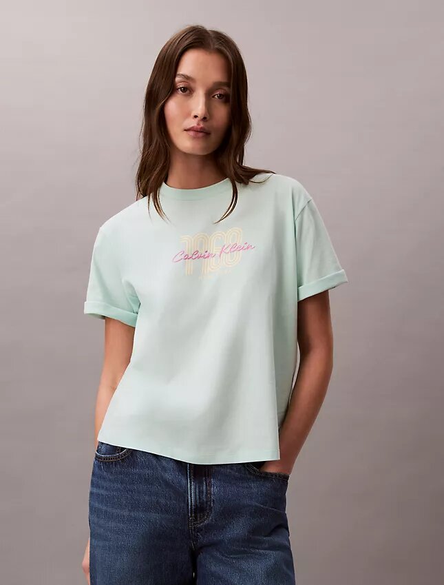 Camiseta holgada con gráfico del logotipo de 1968 Camiseta holgada con gráfico del logotipo de 1968