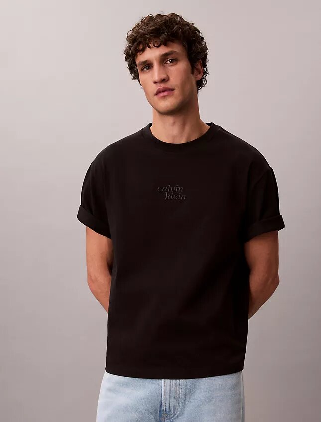 Camiseta holgada con gráfico del logotipo de 1989 bordado Camiseta holgada con gráfico del logotipo de 1989 bordado