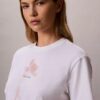 Camiseta holgada con gráfico floral del logotipo Camiseta holgada con gráfico floral del logotipo