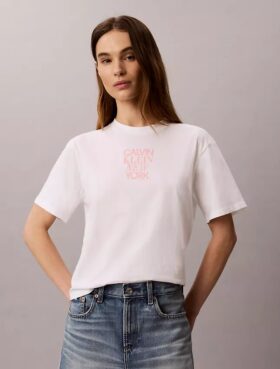 Camiseta holgada con gráfico fotográfico de CK NY