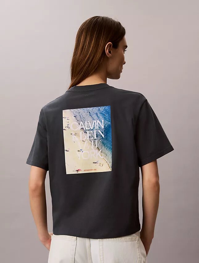 Camiseta holgada con gráfico fotográfico de CK NY Camiseta holgada con gráfico fotográfico de CK NY