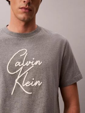 Camiseta holgada con logotipo en letra cursiva
