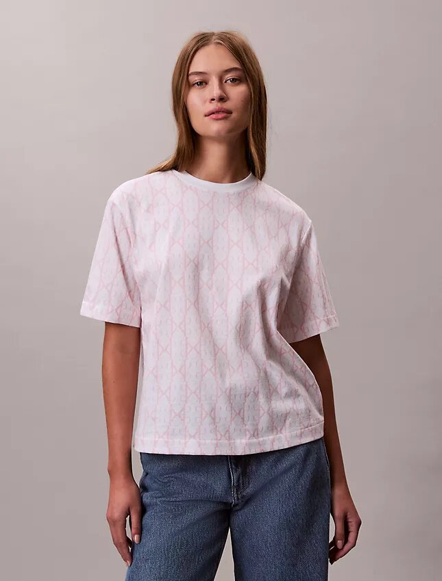 Camiseta holgada con Monogram integral Camiseta holgada con Monogram integral