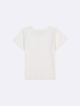 Camiseta Monologo de canalé grueso para niñas Camiseta Monologo de canalé grueso para niñas