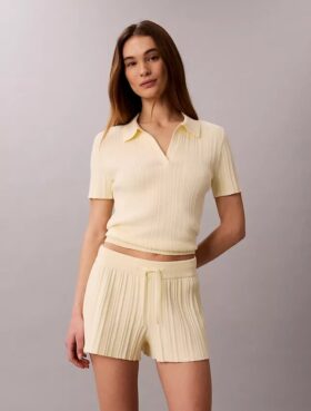 Camiseta polo de algodón acanalado suave