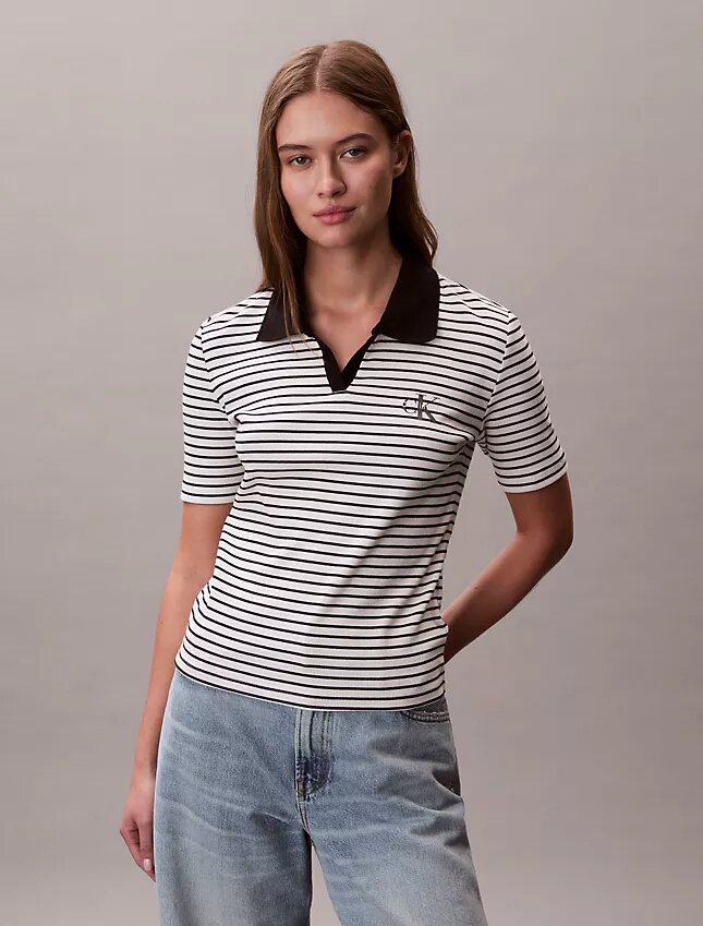 Camiseta polo de rayas Monólogo Camiseta polo de rayas Monólogo
