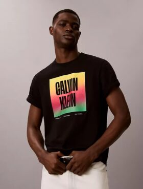 Camiseta sencilla con bloque del logotipo del Orgullo