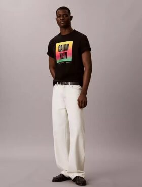 Camiseta sencilla con bloque del logotipo del Orgullo