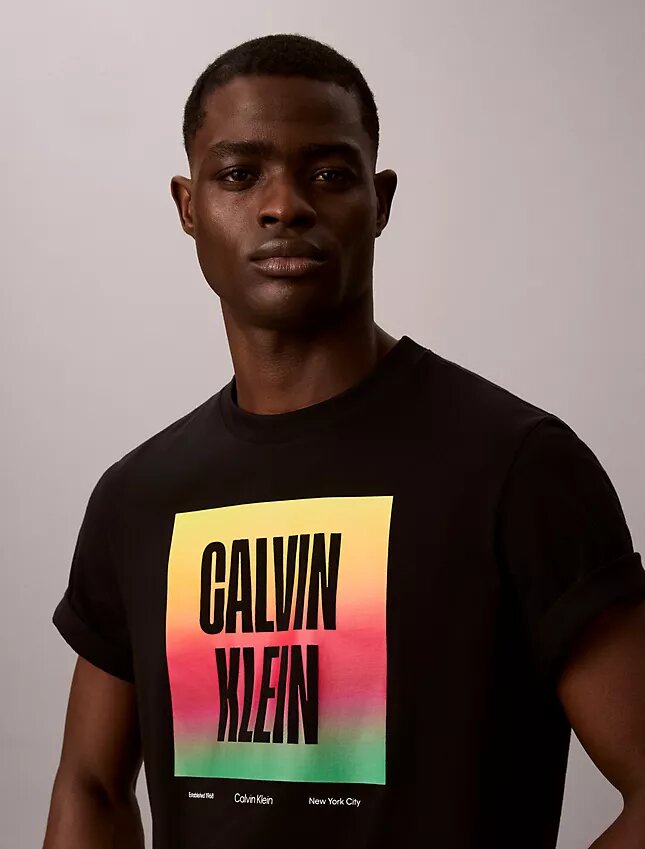Camiseta sencilla con bloque del logotipo del Orgullo Camiseta sencilla con bloque del logotipo del Orgullo
