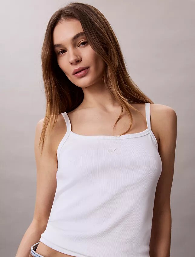 Camiseta sin mangas acanalada con Monogram Camiseta sin mangas acanalada con Monogram