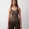 Camiseta sin mangas con canalé Ella Camiseta sin mangas con canalé Ella