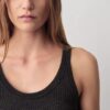Camiseta sin mangas con canalé Ella Camiseta sin mangas con canalé Ella