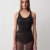 Camiseta sin mangas con canalé Ella Camiseta sin mangas con canalé Ella