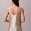 Camiseta sin mangas con cuello redondo y lentejuelas Camiseta sin mangas con cuello redondo y lentejuelas