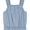 Camiseta sin mangas con fruncidos para niñas Camiseta sin mangas con fruncidos para niñas