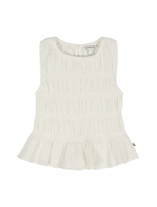 Camiseta sin mangas con fruncidos para niñas Camiseta sin mangas con fruncidos para niñas