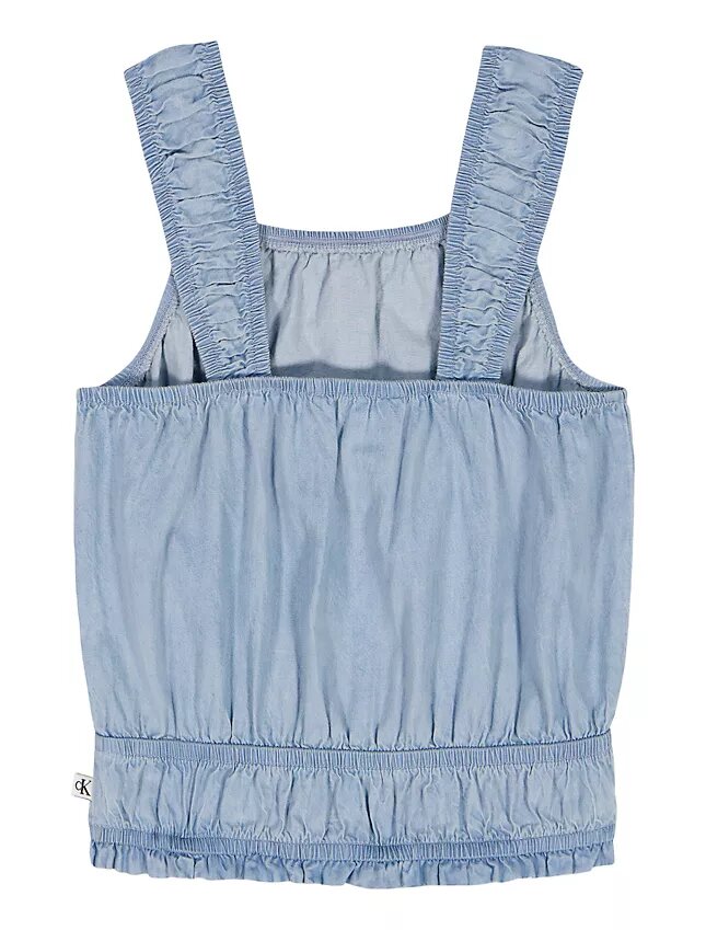 Camiseta sin mangas con fruncidos para niñas Camiseta sin mangas con fruncidos para niñas