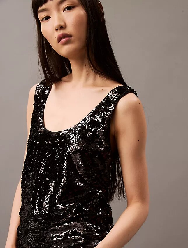 Camiseta sin mangas con lentejuelas Camiseta sin mangas con lentejuelas
