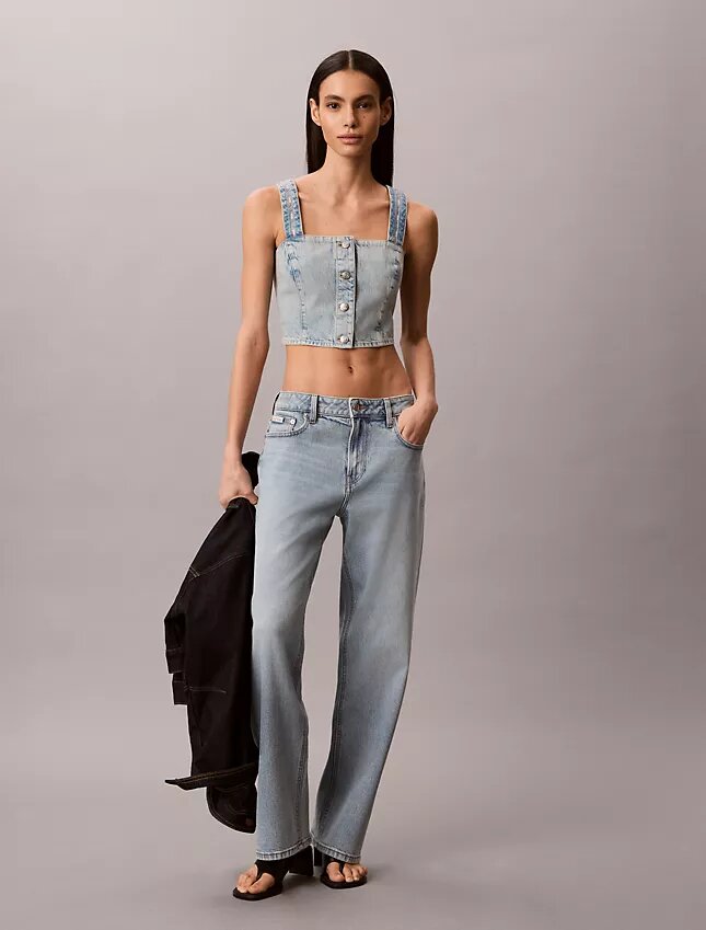 Camiseta sin mangas de Denim estilo camionero Camiseta sin mangas de Denim estilo camionero
