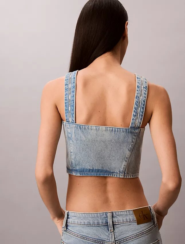 Camiseta sin mangas de Denim estilo camionero Camiseta sin mangas de Denim estilo camionero