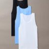 Camiseta sin mangas de mezcla de Cotton Stretch, paquete de 3 Camiseta sin mangas de mezcla de Cotton Stretch, paquete de 3