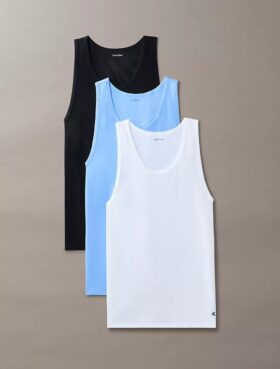 Camiseta sin mangas de mezcla de Cotton Stretch, paquete de 3 Camiseta sin mangas de mezcla de Cotton Stretch, paquete de 3