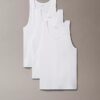 Camiseta sin mangas de mezcla de Cotton Stretch, paquete de 3 Camiseta sin mangas de mezcla de Cotton Stretch, paquete de 3