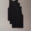 Camiseta sin mangas de mezcla de Cotton Stretch, paquete de 3 Camiseta sin mangas de mezcla de Cotton Stretch, paquete de 3