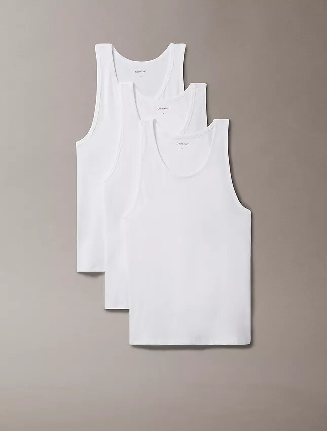 Camiseta sin mangas de mezcla de Cotton Stretch, paquete de 3 Camiseta sin mangas de mezcla de Cotton Stretch, paquete de 3