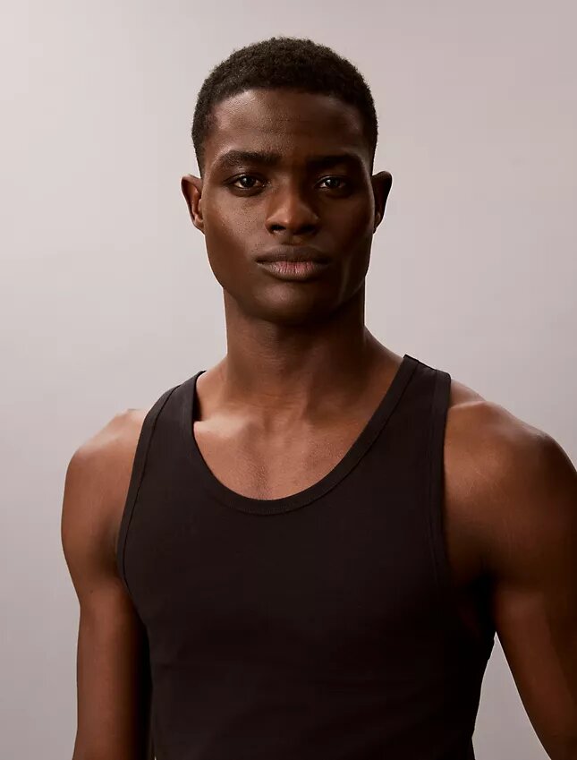 Camiseta sin mangas de mezcla de Cotton Stretch, paquete de 3 Camiseta sin mangas de mezcla de Cotton Stretch, paquete de 3