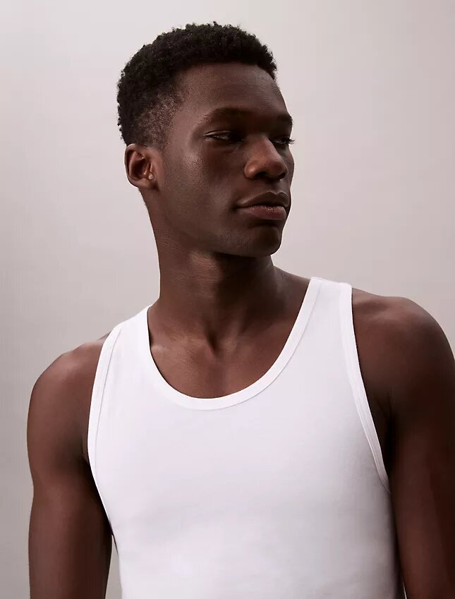 Camiseta sin mangas de mezcla de Cotton Stretch, paquete de 3 Camiseta sin mangas de mezcla de Cotton Stretch, paquete de 3