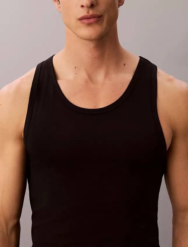 Camiseta sin mangas de mezcla de Cotton Stretch, paquete de 3 Camiseta sin mangas de mezcla de Cotton Stretch, paquete de 3