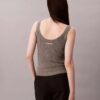 Camiseta sin mangas de mezcla de viscosa con ribete Camiseta sin mangas de mezcla de viscosa con ribete