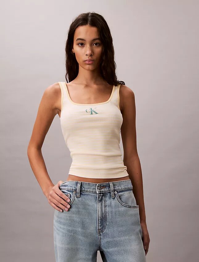 Camiseta sin mangas de rayas Monólogo Camiseta sin mangas de rayas Monólogo
