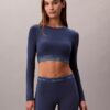 Camiseta sin tirantes de manga larga con forro ligero de algodón Modal Bralette Icon