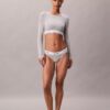 Camiseta sin tirantes de manga larga con forro ligero de algodón Modal Bralette Icon