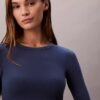 Camiseta sin tirantes de manga larga con forro ligero de algodón Modal Bralette Icon