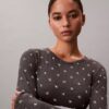 Camiseta sin tirantes de manga larga con forro ligero de algodón Modal Bralette Icon