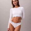 Camiseta sin tirantes de manga larga con forro ligero de algodón Modal Bralette Icon