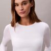Camiseta sin tirantes de manga larga con forro ligero de algodón Modal Bralette Icon
