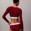 Camiseta sin tirantes de manga larga con forro ligero de algodón Modal Bralette Icon